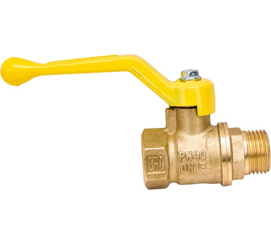 Шаровой кран для газа VALFEX 1/2" ВР/НР ручка-рычаг, латунный 11Б27фтМ VF.272.LR3.012.Bir
