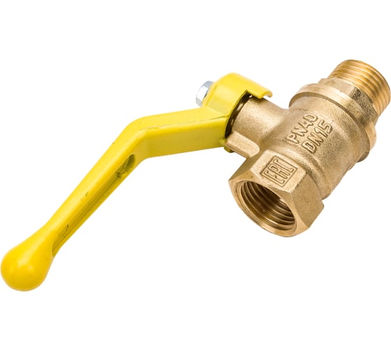 Шаровой кран для газа VALFEX 1/2" ВР/НР ручка-рычаг, латунный 11Б27фтМ VF.272.LR3.012.Bir