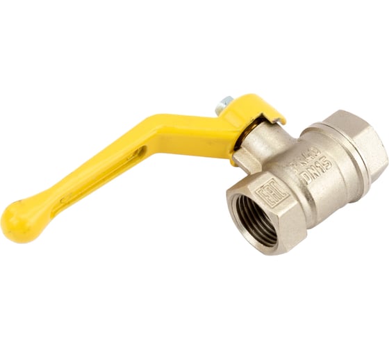 Шаровой кран для газа VALFEX 1/2" ВР/ВР рычаг, латунный никелированный 11Б27фтМ VF.271.NR3.012.Bir