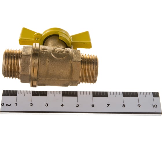 Шаровой кран для газа VALFEX 1/2" НР/НР ручка-бабочка, латунный 11Б27фтМ VF.279.LB3.012.Bir