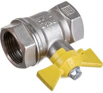 Шаровой кран для газа VALFEX 3/4" ВР/ВР бабочка, латунный никелированный 11Б27фтМ VF.277.NB3.034.Bir