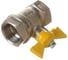 Шаровой кран для газа VALFEX 3/4" ВР/ВР бабочка, латунный никелированный 11Б27фтМ VF.277.NB3.034.Bir 3