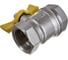 Шаровой кран для газа VALFEX 3/4" ВР/ВР бабочка, латунный никелированный 11Б27фтМ VF.277.NB3.034.Bir 4