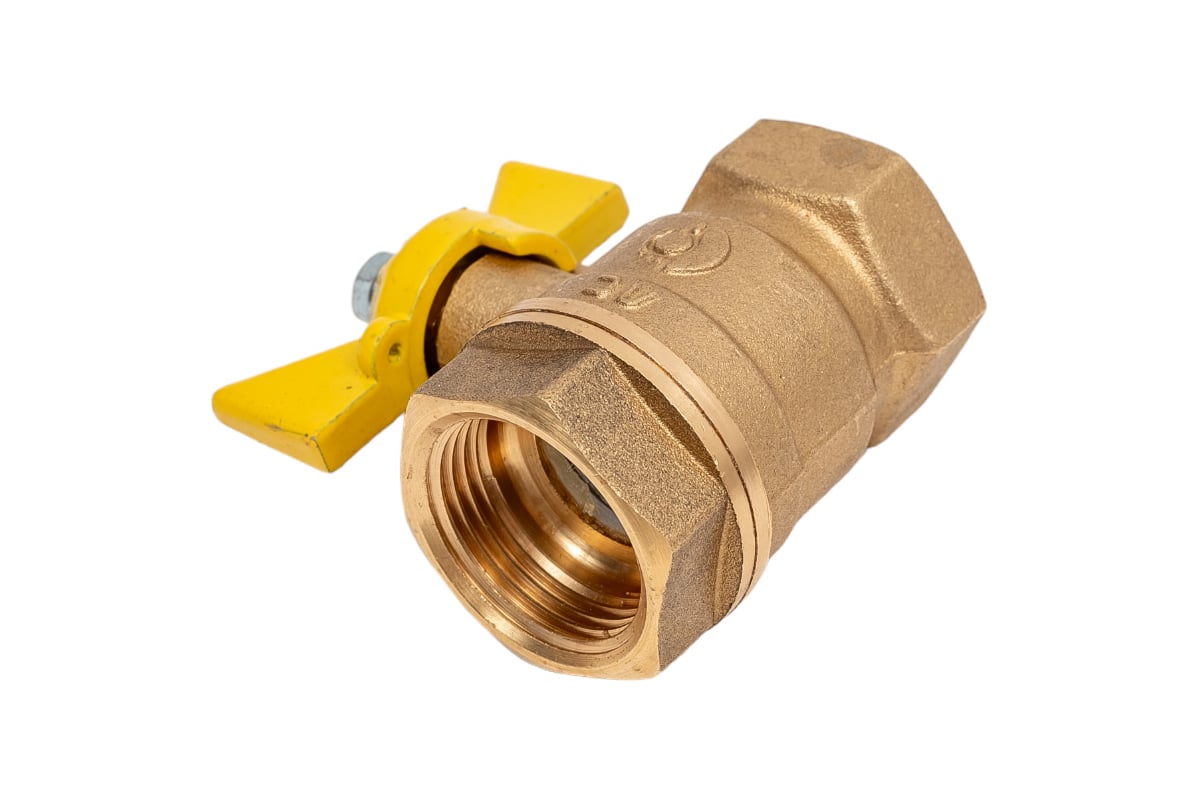 Шаровой кран для газа VALFEX 3/4" ВР/ВР ручка-бабочка, латунный ...