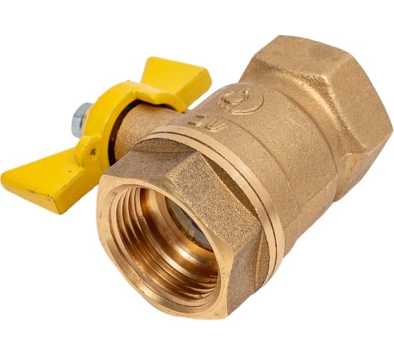 Шаровой кран для газа VALFEX 3/4" ВР/ВР ручка-бабочка, латунный 11Б27фтМ VF.277.LB3.034.Bir