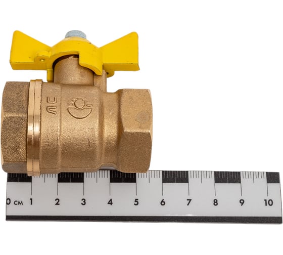 Шаровой кран для газа VALFEX 3/4" ВР/ВР ручка-бабочка, латунный 11Б27фтМ VF.277.LB3.034.Bir