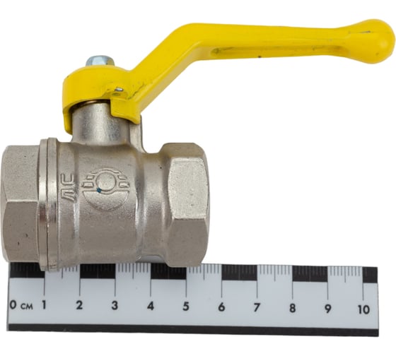 Шаровой кран для газа VALFEX 3/4" ВР/ВР рычаг, латунный никелированный 11Б27фтМ VF.271.NR3.034.Bir