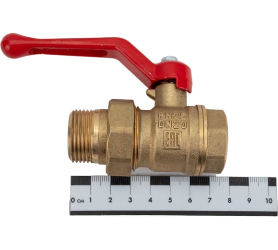 Шаровой кран для воды VALFEX OPTIMA латунный 3/4" ВР/НР рычаг, американка, 11Б27фт1М VF.225.L0R1.034.Bir