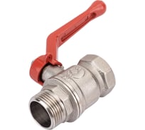 Шаровой кран для воды VALFEX OPTIMA латунный 3/4" ВР/НР рычаг, никелированный 11Б27фт1М VF.215.NLR1.034.Bir