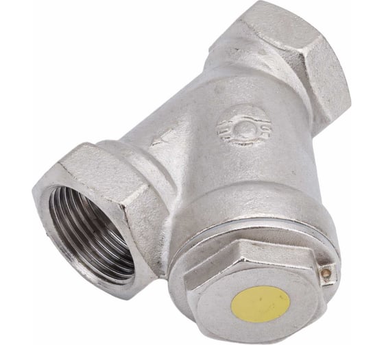 Сетчатый фильтр для газа VALFEX 3/4" ВР/ВР латунный под пломбу никелированный 46Б5фт VF.193.LN0.034.Bir