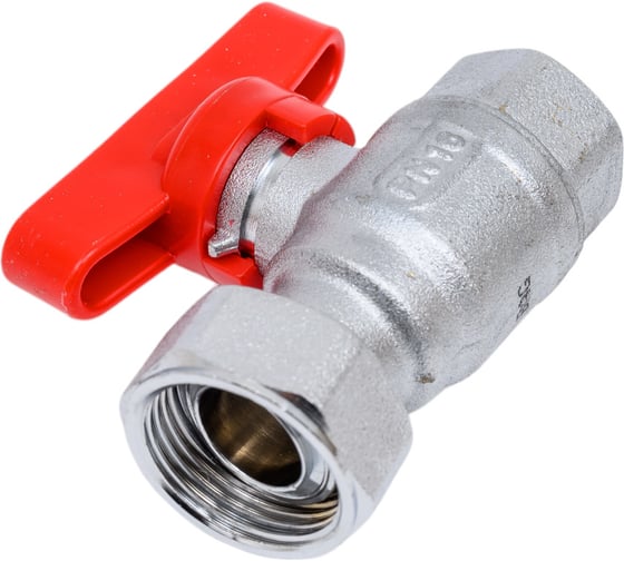 Шаровой кран FAR хром, 1/2'ВР-3/4" накидная гайка, бабочка, красный FS 3047 12RC