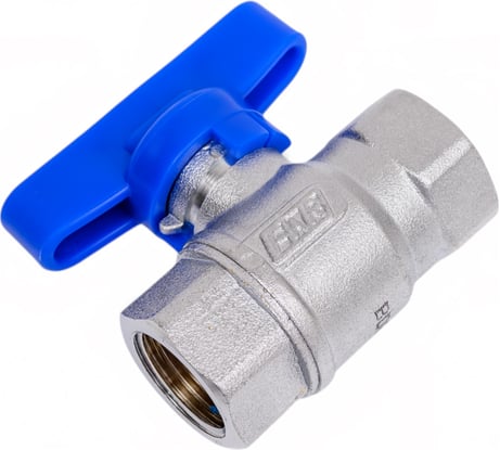 Хромированный шаровой кран FAR 1/2' ВР-ВР, бабочка, синий FS 3036 12BC