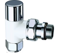 Запорный вентиль FAR угловой, серебро-белая эмаль, 1/2" EPDM / аналог FL 0135 FL 0137 12P