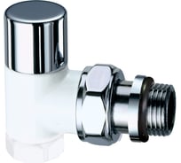 Запорный вентиль FAR угловой, 1/2" ВР серебро-белая эмаль, EPDM / аналог FL 0175 FL 0139 12P