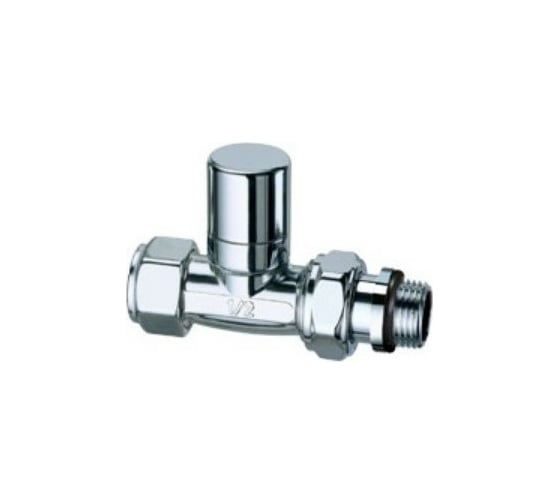 Запорный прямой вентиль FAR серебро, гайка М24x19, 1/2" EPDM FL 0205 12P