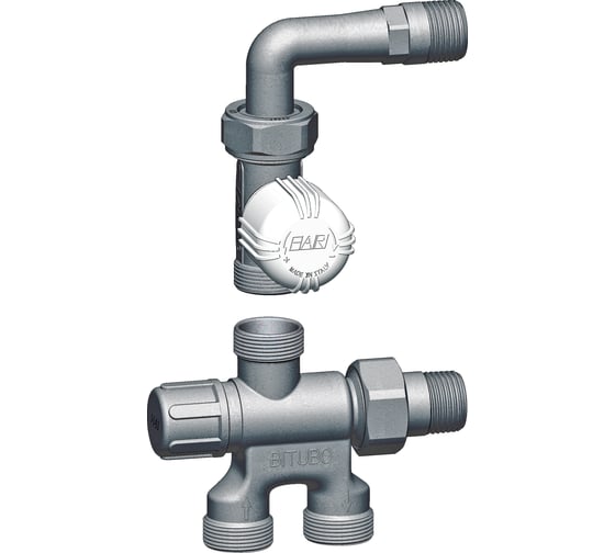 Термоузел бокового подключения для двух-трубной системы FAR 1/2 FT 1457 C12 1