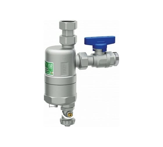 Грязеуловитель FAR COMPACT с магнитными вставками, шаровым краном 3/4 НР - 3/4", накидная гайка FA 2274 34