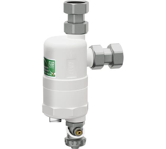 Грязеуловитель FAR COMPACT белый корпус, с магнитными вставками, 3/4", накидная гайка FA 2275 34 1