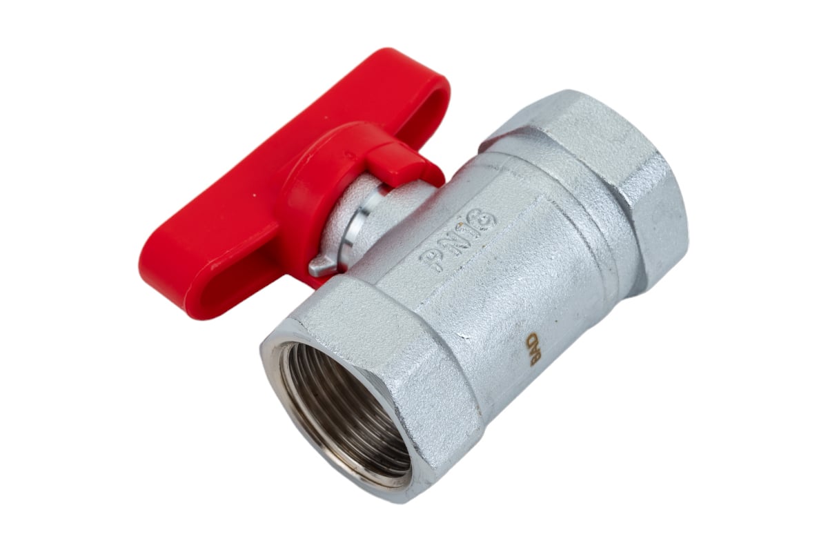 Хромированный шаровой кран FAR 3/4' ВР-ВР бабочка, красный FS 3036 34RC ...