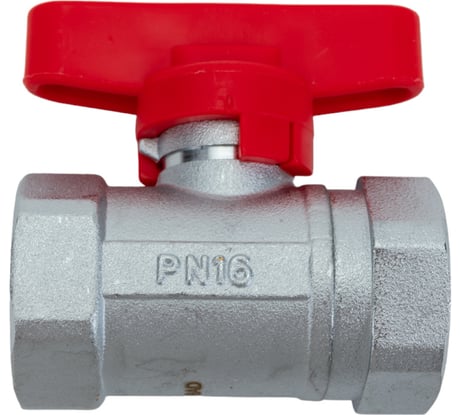 Хромированный шаровой кран FAR 3/4' ВР-ВР бабочка, красный FS 3036 34RC