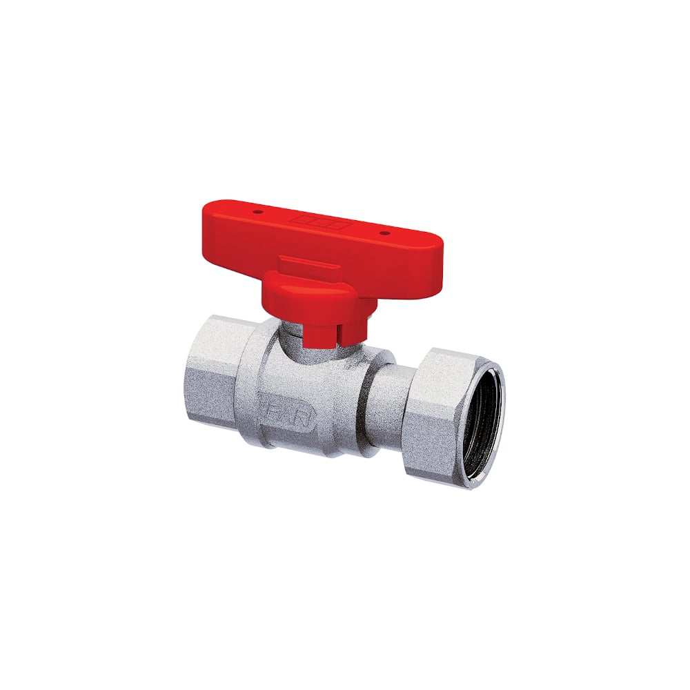 Шаровой кран FAR хром, 3/4'ВР -1\" накидная гайка бабочка, красный FS ...