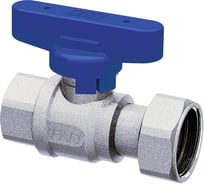 Шаровой кран FAR хром, 3/4'ВР - 3/4" накидная гайка бабочка, синий FS 3047 3434BC