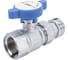Шаровой кран FARс американкой, хром, 1", синяя ручка FS 3052 1B 1