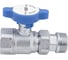 Шаровой кран FARс американкой, хром, 1", синяя ручка FS 3052 1B 4