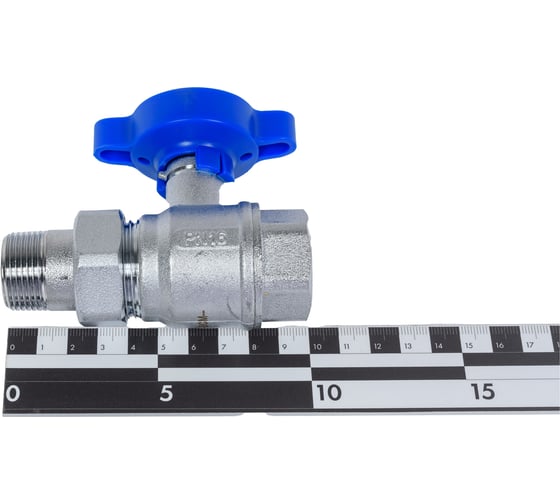 Шаровой кран FARс американкой, хром, 3/4", синяя ручка FS 3052 34B