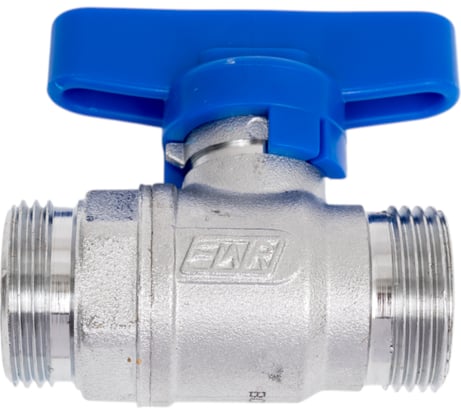 Шаровой кран FAR хром, 3/4"НР бабочка, синий FS 3067 34BC