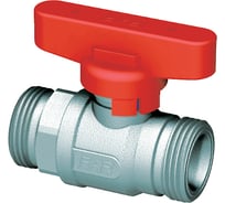 Шаровой кран FAR хром, 3/4"НР бабочка, красный FS 3067 34RC