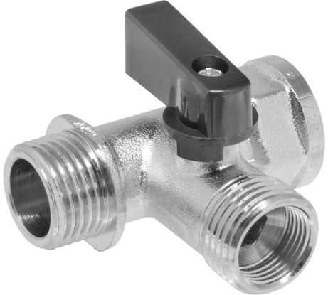 Кран шаровой трёхпроходной для стиральных/посудомоечных машин MPF 1/2" х 1/2" х 1/2" в/н/н ИС.081188