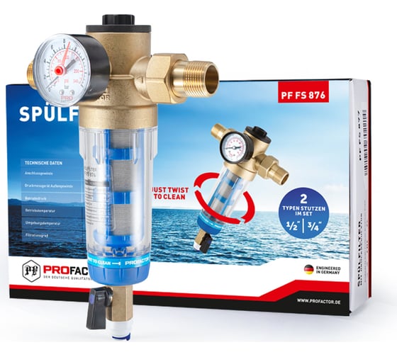 Фильтр с системой очистки PROFACTOR 1/2"-3/4" PF FS 876