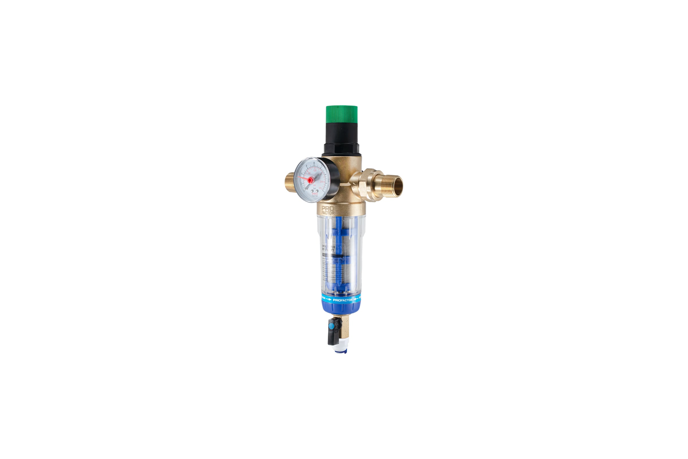ФильтрссистемойочисткиирегуляторомдавленияPROFACTOR1/2"-3/4"PFFS877