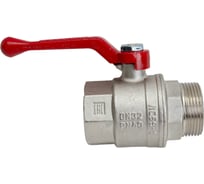 Шаровой кран для воды Valfex PREMIUM 1 1/4" ВР/НР рычаг, никелированный 11Б27фт1М  VF.215.NR2.114.PREMIUM