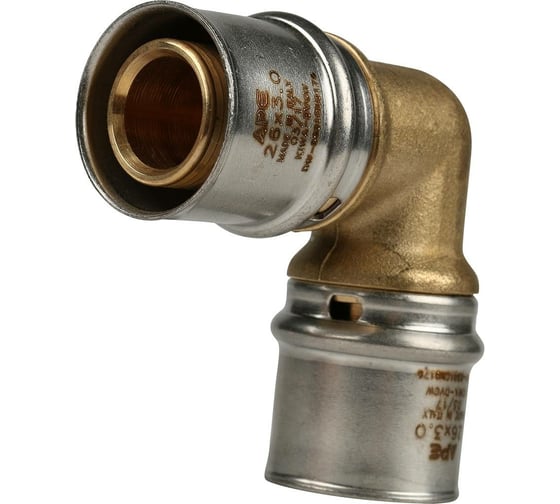 Угольник для металлопластиковых труб STOUT SFS-0003-002626 90 град, 26x26 RG008S9DIJ05GO