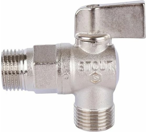 Угловой шаровой кран для бытовой техники STOUT SVB-0059-001212 1/2 RG008UJRB8RMR8