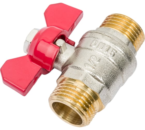 Шаровой кран AV Engineering 1/2" PN30 с наружной резьбой бабочка AVE142012 1