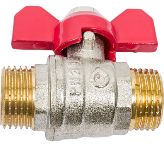 Шаровой кран AV Engineering 1/2" PN30 с наружной резьбой бабочка AVE142012
