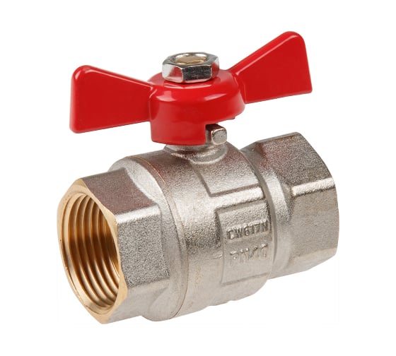 Шаровой кран AV Engineering 1" PN40 с внутренней резьбой, бабочка AVE092001