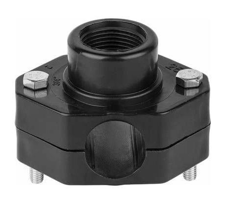 Хомут-врезка AV Engineering ПНД 25x3/4" с внутренней резьбой AVE1002534