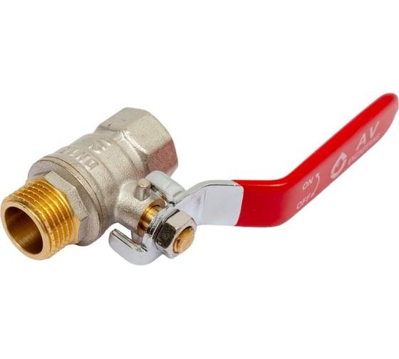 Шаровой кран AV Engineering 1/2" PN30 с внутренней-наружной резьбой, ручка AVE140012
