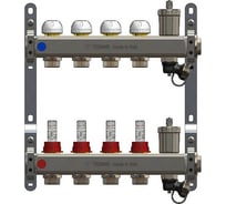 Коллекторная группа Tiemme 10 отводов 1" с расходомерами, нержавеющая сталь 3920136 / 3855XJ