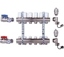 Коллектор регулируемый CD 468M/10 (1''x3/4 EK; 2 шт.) для теплых полов Luxor 15552710MN