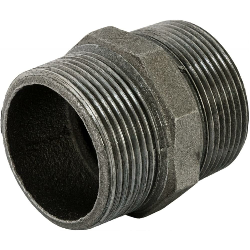 Ниппель СВК чугунный резьбовой, не оцинкованный, нар. резьба, ДУ 32мм ...