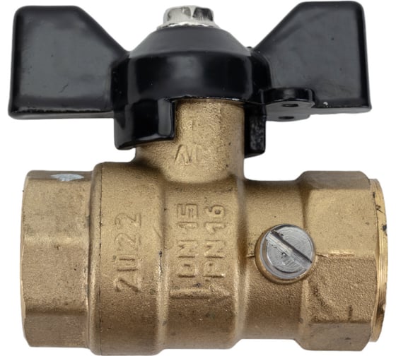 Шаровой кран для манометра LD PRIDE 1/2''вн - М20x1,5 с бабочкой, со спуском 550481 1