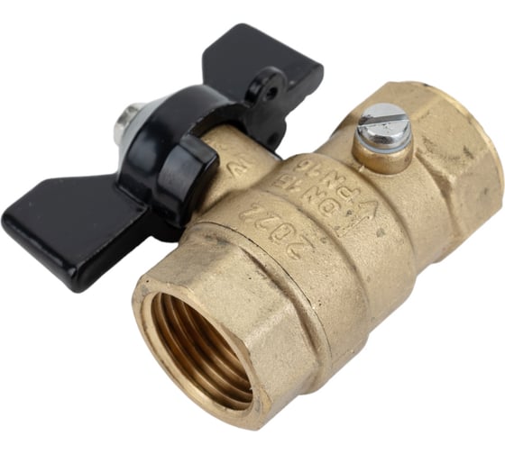 Шаровой кран для манометра LD PRIDE 1/2''вн - М20x1,5 с бабочкой, со спуском 550481