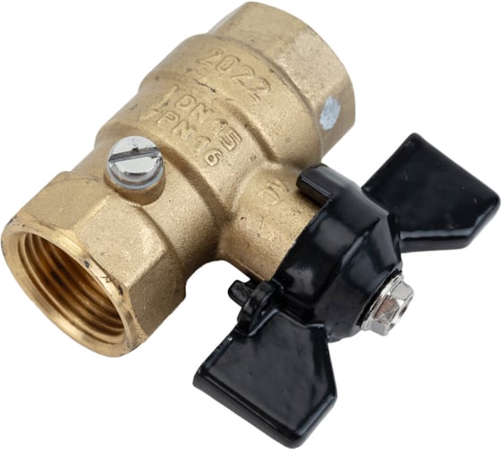 Шаровой кран для манометра LD PRIDE 1/2''вн - М20x1,5 с бабочкой, со спуском 550481