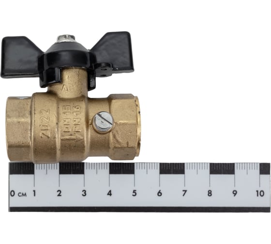 Шаровой кран для манометра LD PRIDE 1/2''вн - М20x1,5 с бабочкой, со спуском 550481