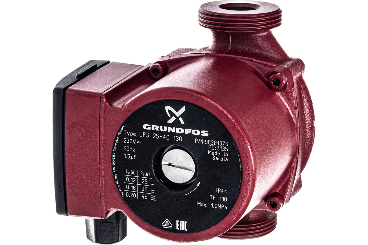 Циркуляционный насос Grundfos UPS 25-40 130 96281376 - выгодная цена .